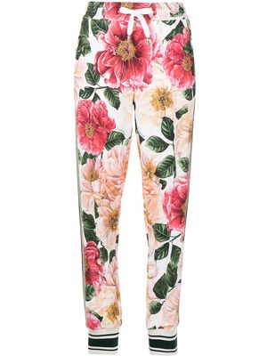Dolce & Gabbana floral-print track pants - Multicolour