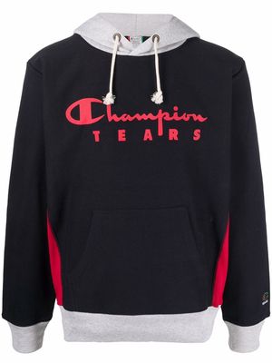 Champion logo print hoodie - Black
