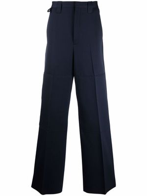 LANVIN wide-leg wool trousers - Blue