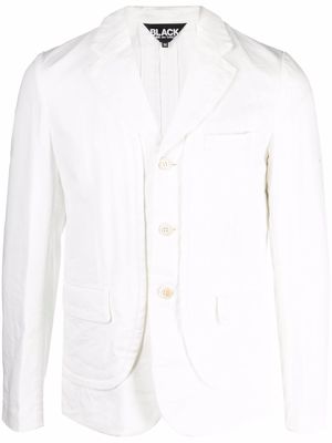 Black Comme Des Garçons single-breasted tailored blazer - White