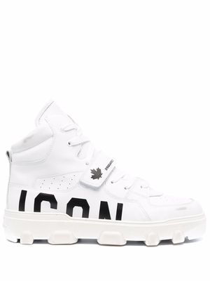 Dsquared2 Basket high-top leather sneakers - White