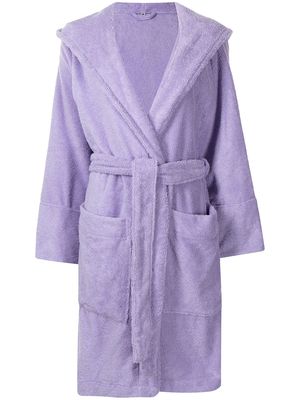 TEKLA Terry hooded bathrobe - Purple