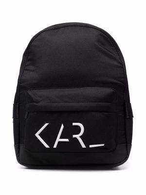 Karl Lagerfeld Kids logo-print backpack - Black