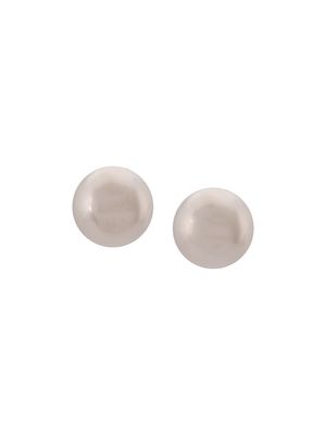 Baggins 18kt white gold round white South Sea pearl studs