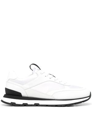 BOSS lace-up leather sneakers - White