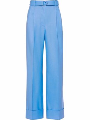 Miu Miu Levantina belted high-waisted trousers - Blue