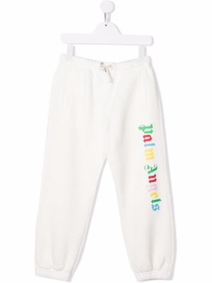 Palm Angels Kids logo-print track pants - White