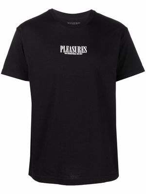Pleasures logo-print cotton T-shirt - Black