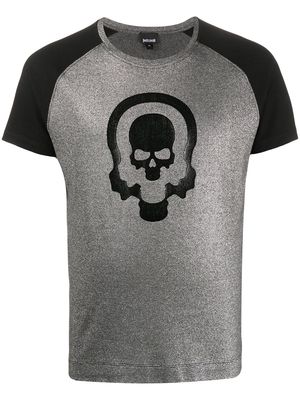 Just Cavalli skull print crew neck T-shirt - Silver