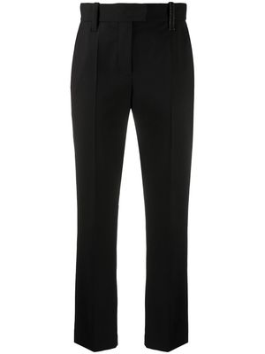 Brunello Cucinelli cropped straight-leg trousers - Black