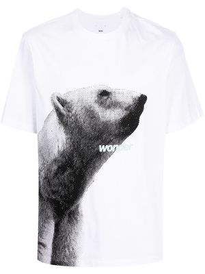 OAMC polar bear-print short-sleeve T-shirt - White