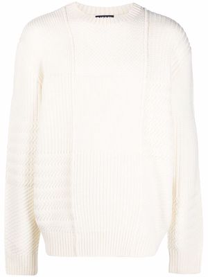 Diesel textured-knit wool jumper - White