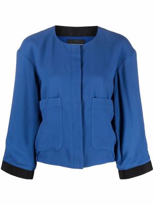 Emporio Armani funnel-neck jacket - Blue