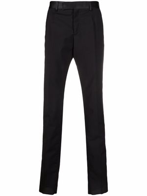 Versace contrast-waistband trousers - Black