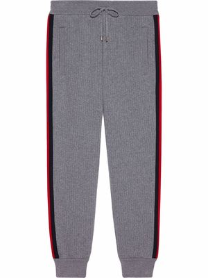 Gucci Web-stripe track pants - Grey