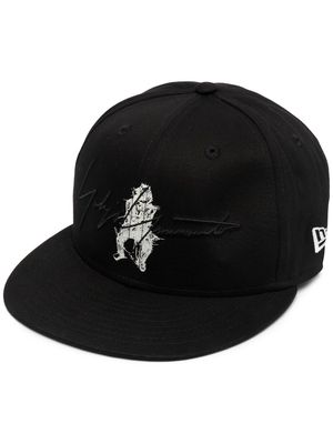 Yohji Yamamoto signature logo-print baseball cap - Black