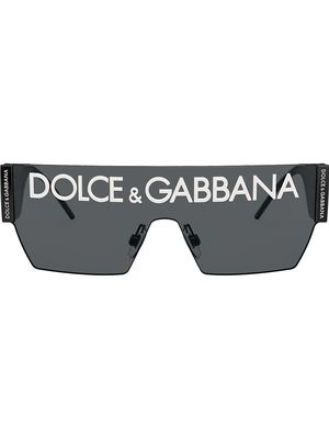 Dolce & Gabbana Eyewear chunky logo sunglasses - Black