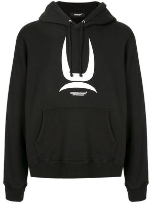 UNDERCOVER logo print hoodie - Black