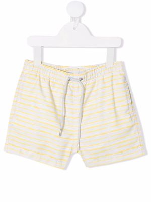 Knot striped swim shorts - Yellow