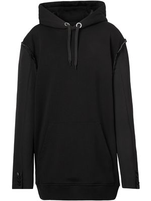 Burberry exposed-seam hoodie - Black