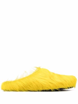 Marni calf hair slippers - Yellow