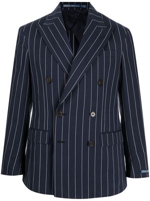 Polo Ralph Lauren pinstriped double-breasted blazer - Blue