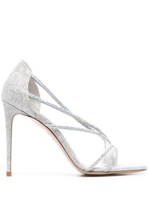 Le Silla Divina glitter-effect sandals - Grey