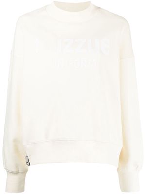 izzue logo-print sweatshirt - Neutrals