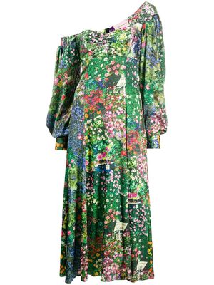 Natasha Zinko floral-print asymmetric dress - Green