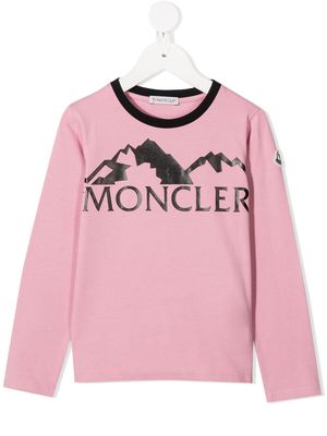 Moncler Enfant logo print T-shirt - Pink
