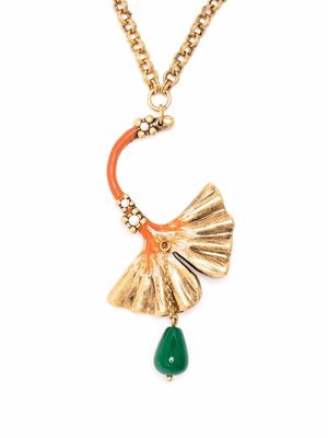 Ports 1961 fan-motif pendant necklace - Gold