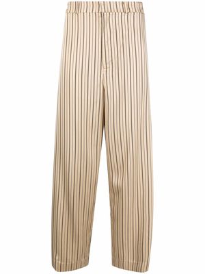 A BETTER MISTAKE Lazy Ravers striped-print straight trousers - Neutrals