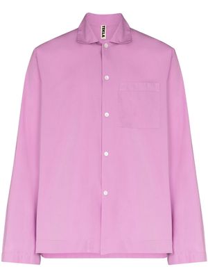 TEKLA long-sleeve pajama shirt - Purple