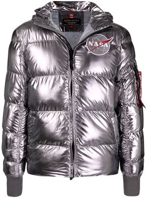 Alpha Industries Nasa metallic padded jacket - Silver
