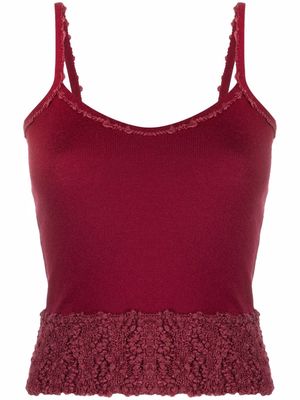 Christian Dior 2001 pre-owned knitted cami top - Red