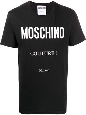 Moschino Couture logo print T-shirt - Black