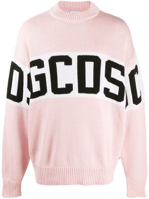 Gcds logo intarsia jumper - Pink