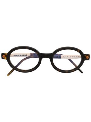 Kuboraum oval frame glasses - Brown
