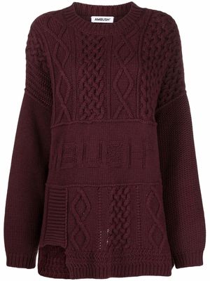 AMBUSH cable-knit jumper - Red