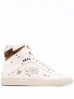 Zadig&Voltaire ZV1747 High Flash Keith sneakers - Neutrals
