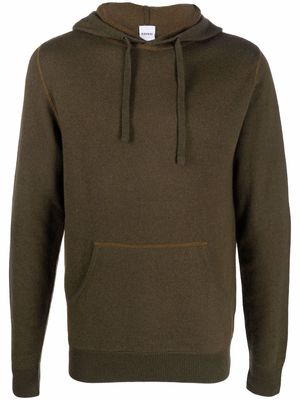 ASPESI drawstring wool hoodie - Green