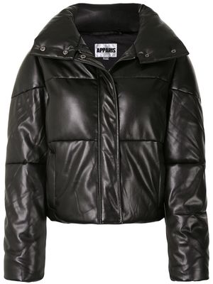 Apparis Jemma faux-leather puffer coat - Black