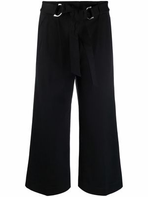 Lauren Ralph Lauren belted wide-leg cropped trousers - Black