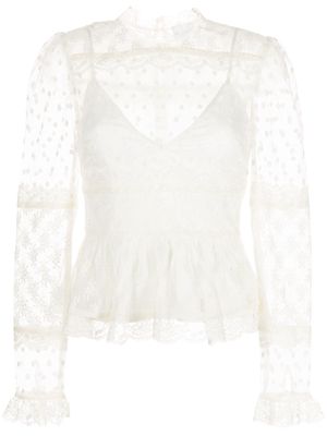 Alice McCall semi-sheer long-sleeved blouse - White