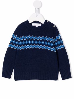 Mariella Ferrari intarsia-knit knitted jumper - Blue