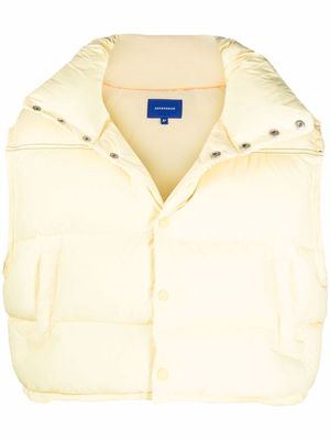 Ader Error cropped padded gilet - Yellow