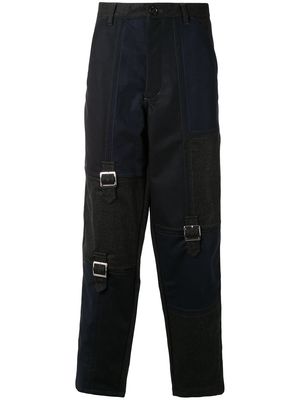 Comme Des Garçons Shirt buckle-detail straight-leg trousers - Black