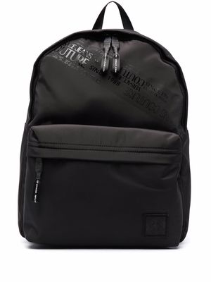 Versace Jeans Couture logo-print backpack - Black