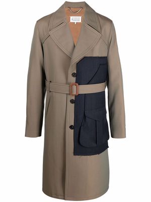 Maison Margiela single-breasted panelled trench coat - Neutrals