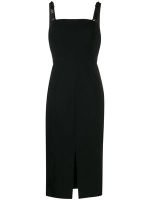 TOM FORD leather straps fitted dress - Black